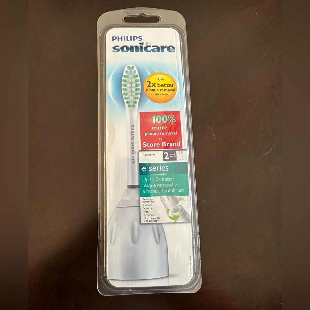 Genuine Philips Sonicare E-Series replacement toothbrush heads, HX7022/66, 2-pk